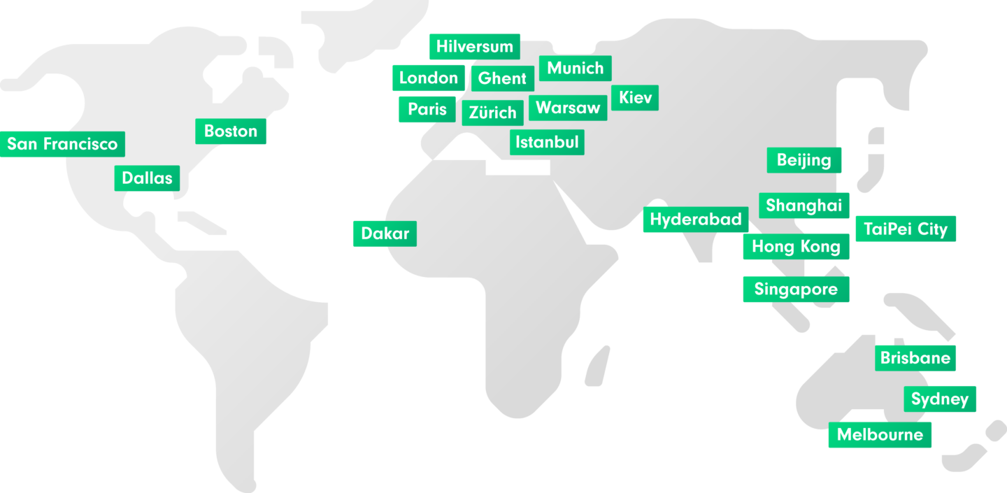 Illustration Cubewise offices map green 3